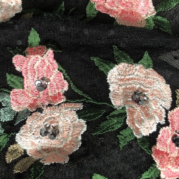 TOPSHOP Women's Floral Lace Top US 2 - Picture 6 of 8